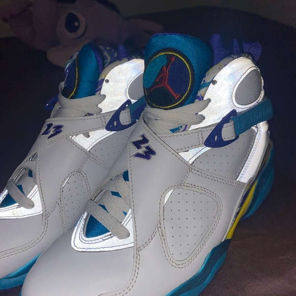 Air Jordan 8 retro Aqua . Like new well conditioned . - Picture 5 of 6